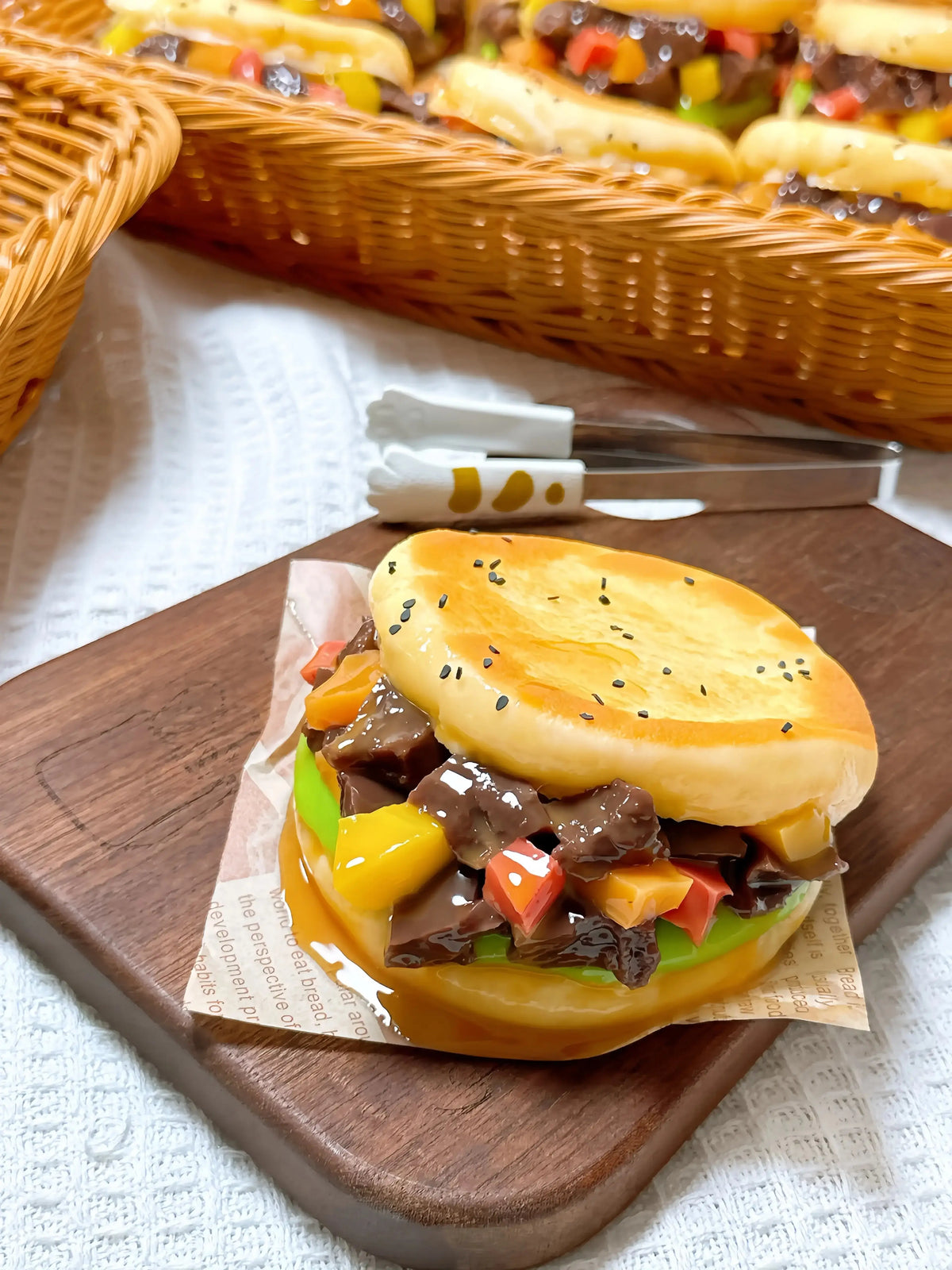 Chinese - Style Burger Squishy: Handcrafted Asian Comfort Toy - lovesquishy