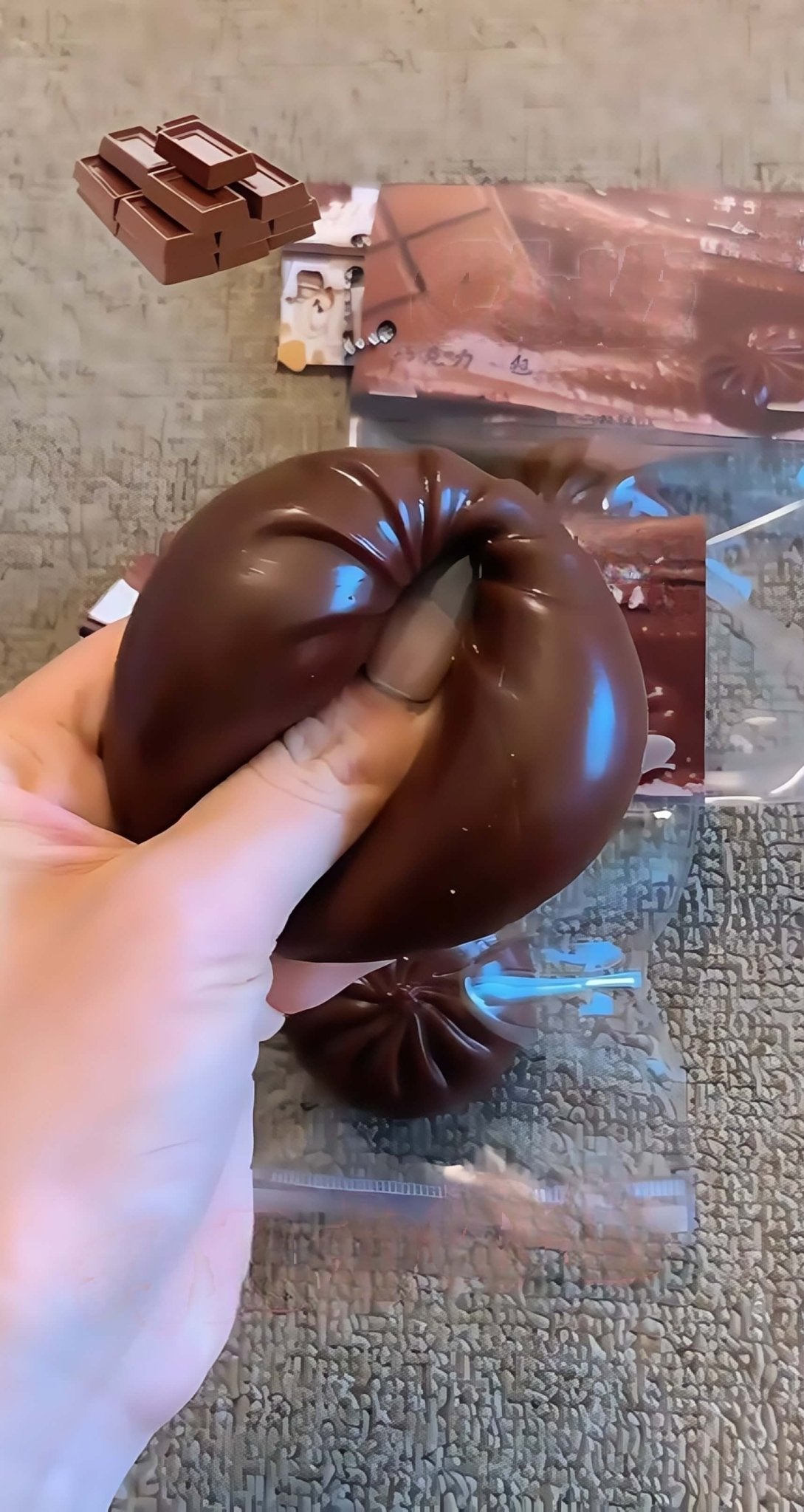 Chocolate Steamed Bun Handcrafted Silicone Stress Relief Squishy Toy - lovesquishy