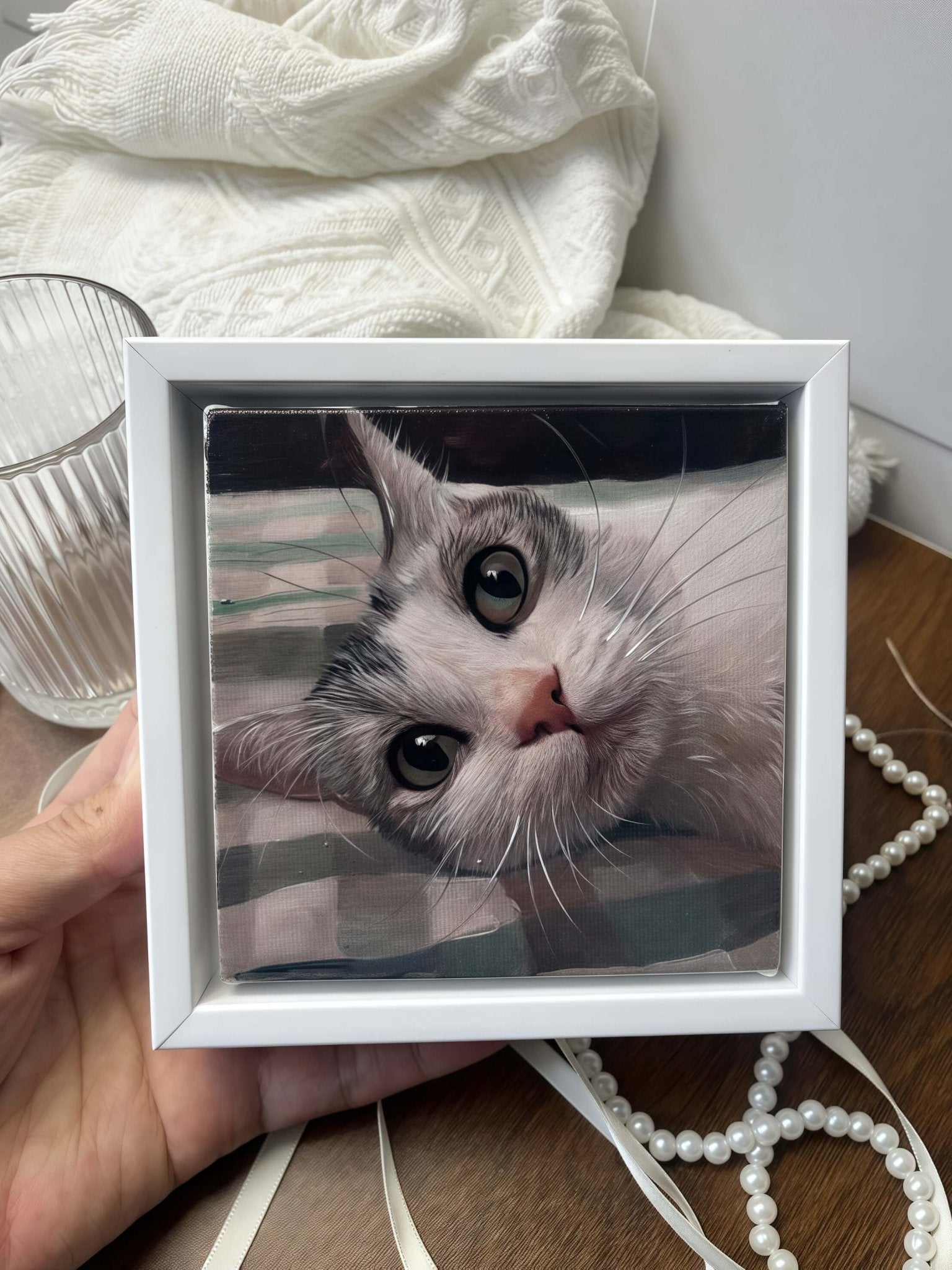 Custom Pet Portrait, Watercolor Dog Cat Painting with Pet Photo,Personalized Pet Memorial Gifts - lovesquishy
