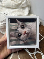 Custom Pet Portrait, Watercolor Dog Cat Painting with Pet Photo,Personalized Pet Memorial Gifts - lovesquishy