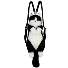 Handcrafted Realistic Cat Shaped Backpack - Cute Cat plush Backpack Toy - lovesquishy