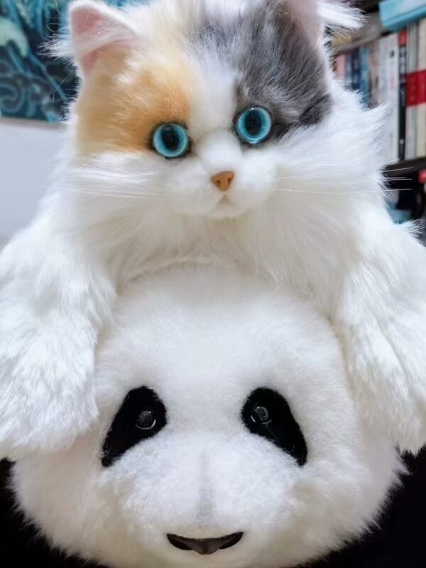 Handcrafted Realistic Cat Shaped Backpack - Cute Cat plush Backpack Toy - lovesquishy