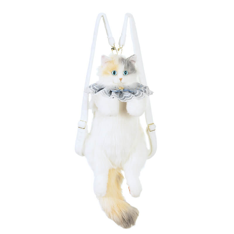 Handcrafted Realistic Cat Shaped Backpack - Cute Cat plush Backpack Toy - lovesquishy