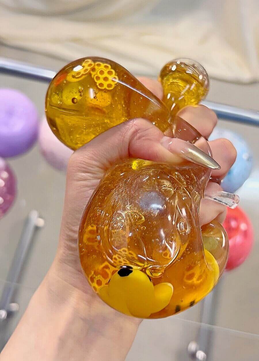 Honeycomb Honey Jar Apple Handmade Squishy Ball - lovesquishy