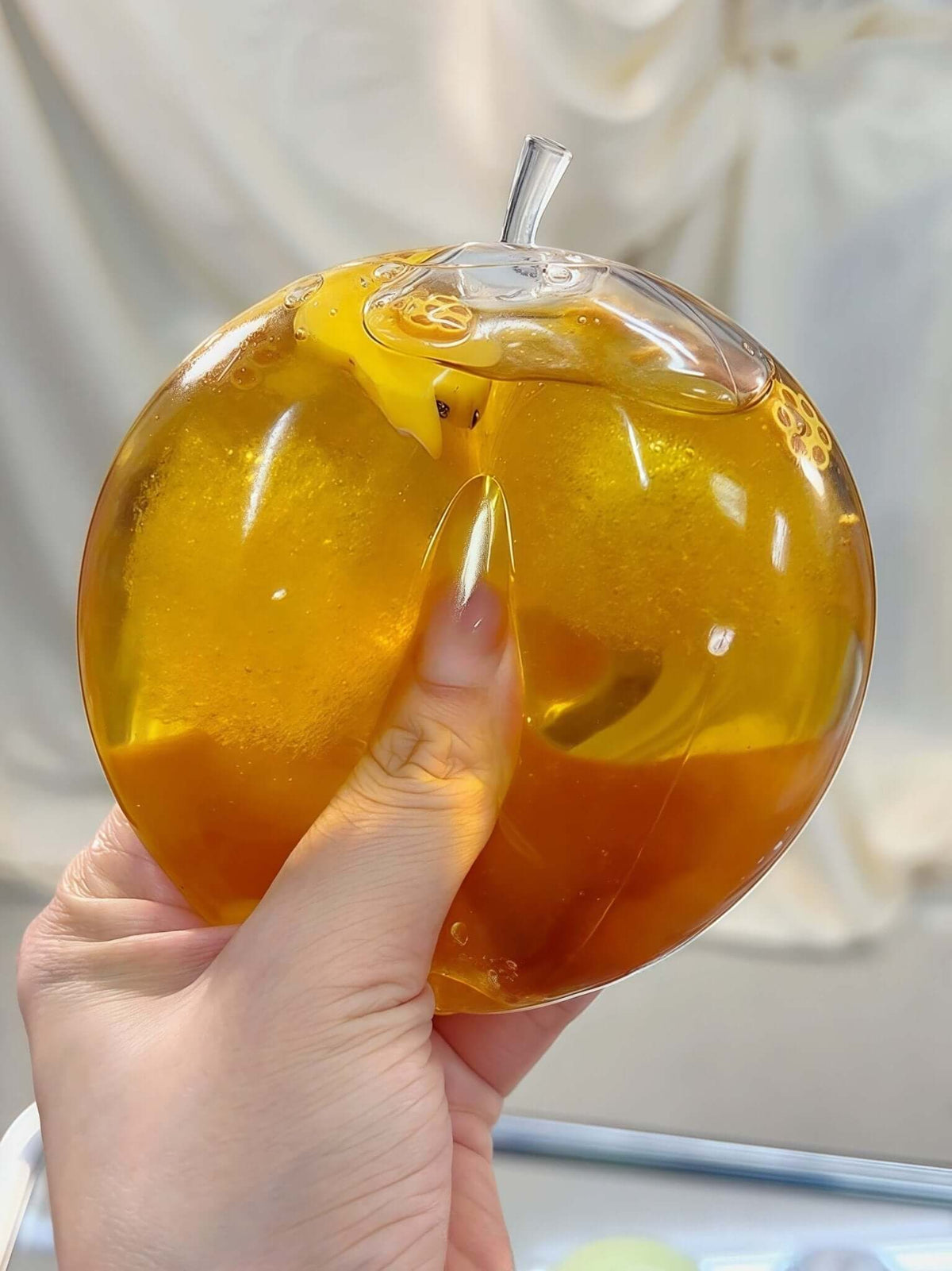Honeycomb Honey Jar Apple Handmade Squishy Ball - lovesquishy