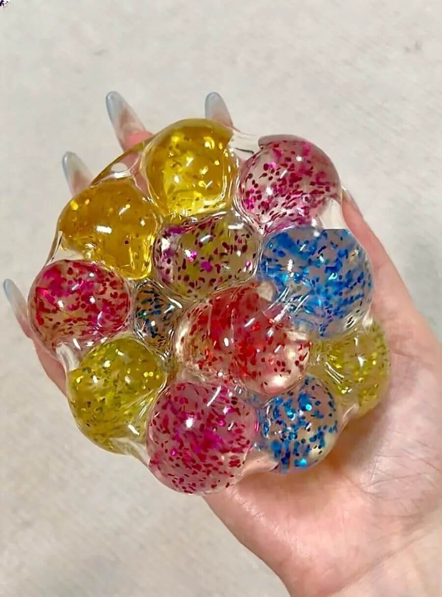 Jumbo Crystal Bead Squishy - Rainbow & Candy Colors - lovesquishy