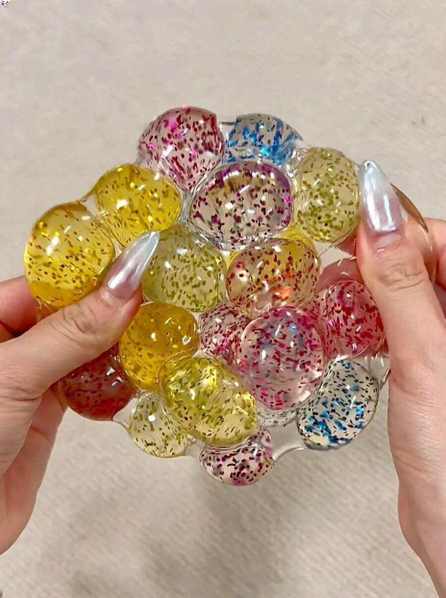 Jumbo Crystal Bead Squishy - Rainbow & Candy Colors - lovesquishy