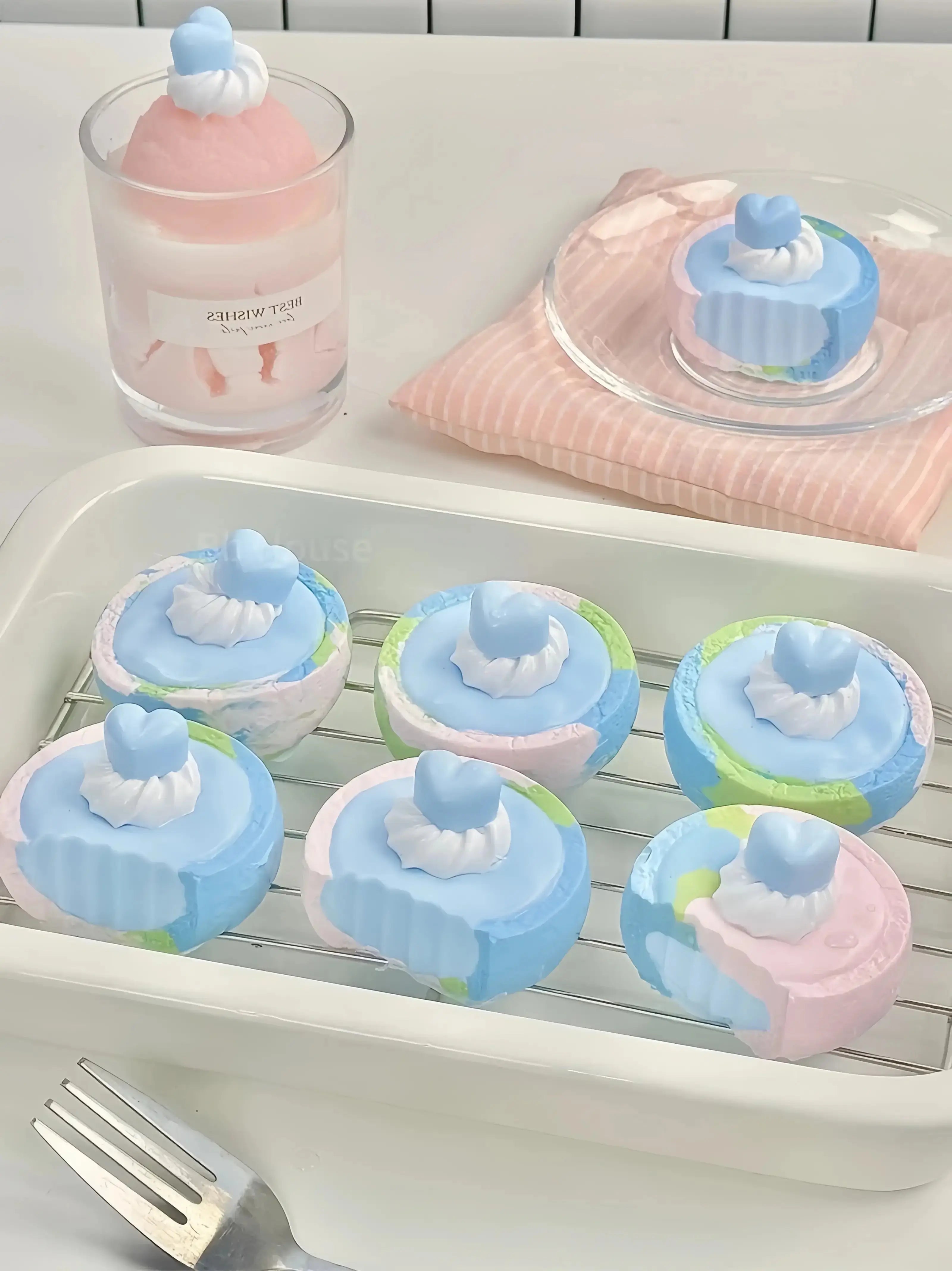 Monet's Garden Scone Squishy: Artistic Dessert Relief - lovesquishy