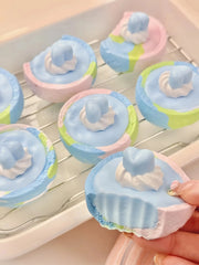 Monet's Garden Scone Squishy: Artistic Dessert Relief - lovesquishy