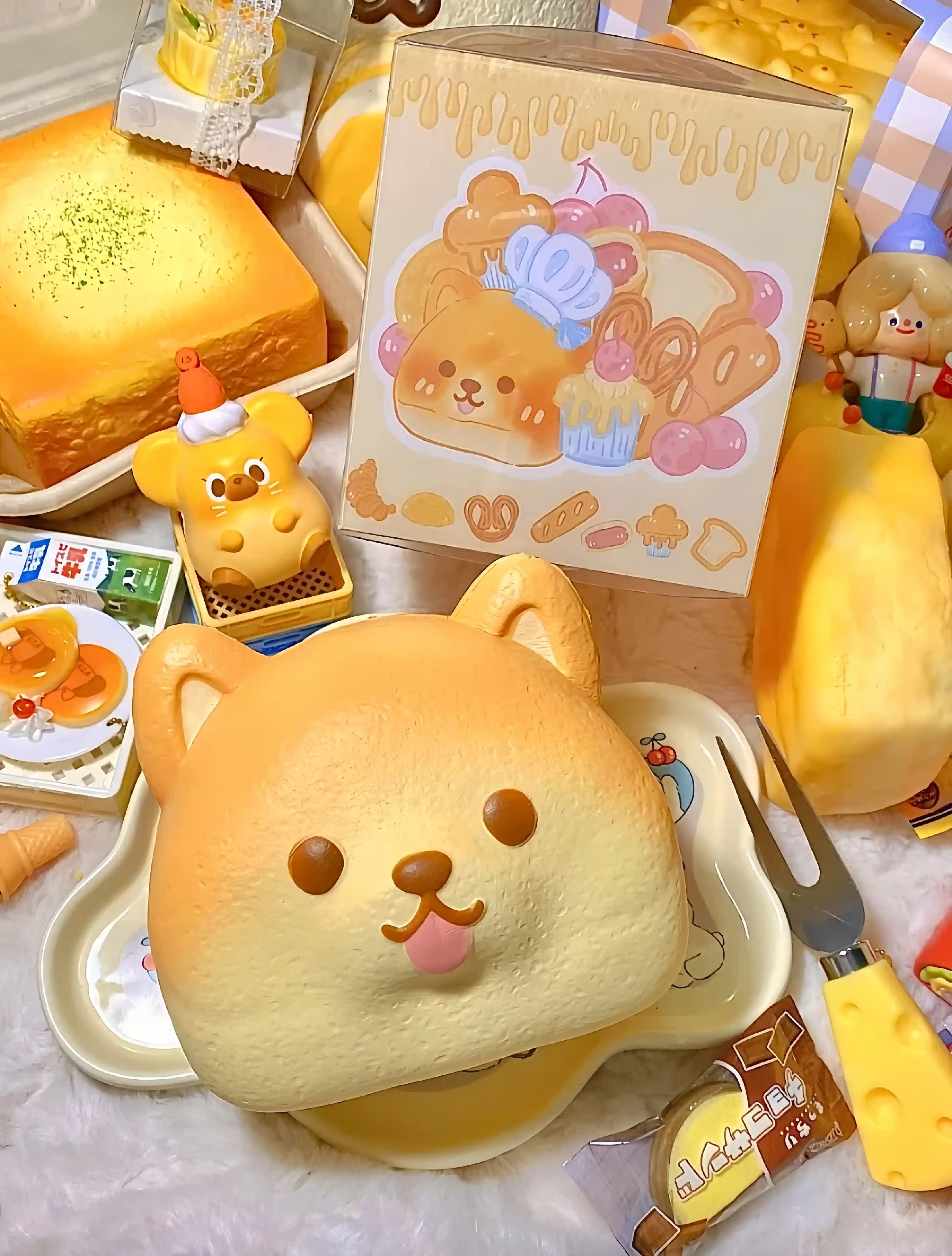 Shiba Inu Toast Squishy: Slow - Rising Dog Dessert - lovesquishy