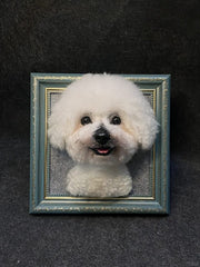 The handmade DIY felted wool poke fun finished product, realistic cat and dog figures. - lovesquishy
