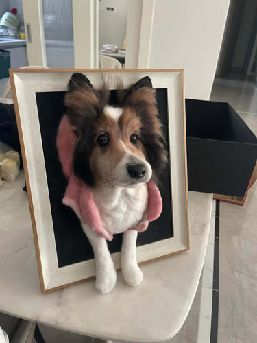 The handmade DIY felted wool poke fun finished product, realistic cat and dog figures. - lovesquishy
