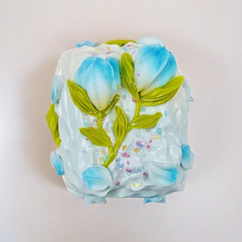 Tulip Milk Brick Handcrafted Silicone Stress Relief Squishy Toy - lovesquishy